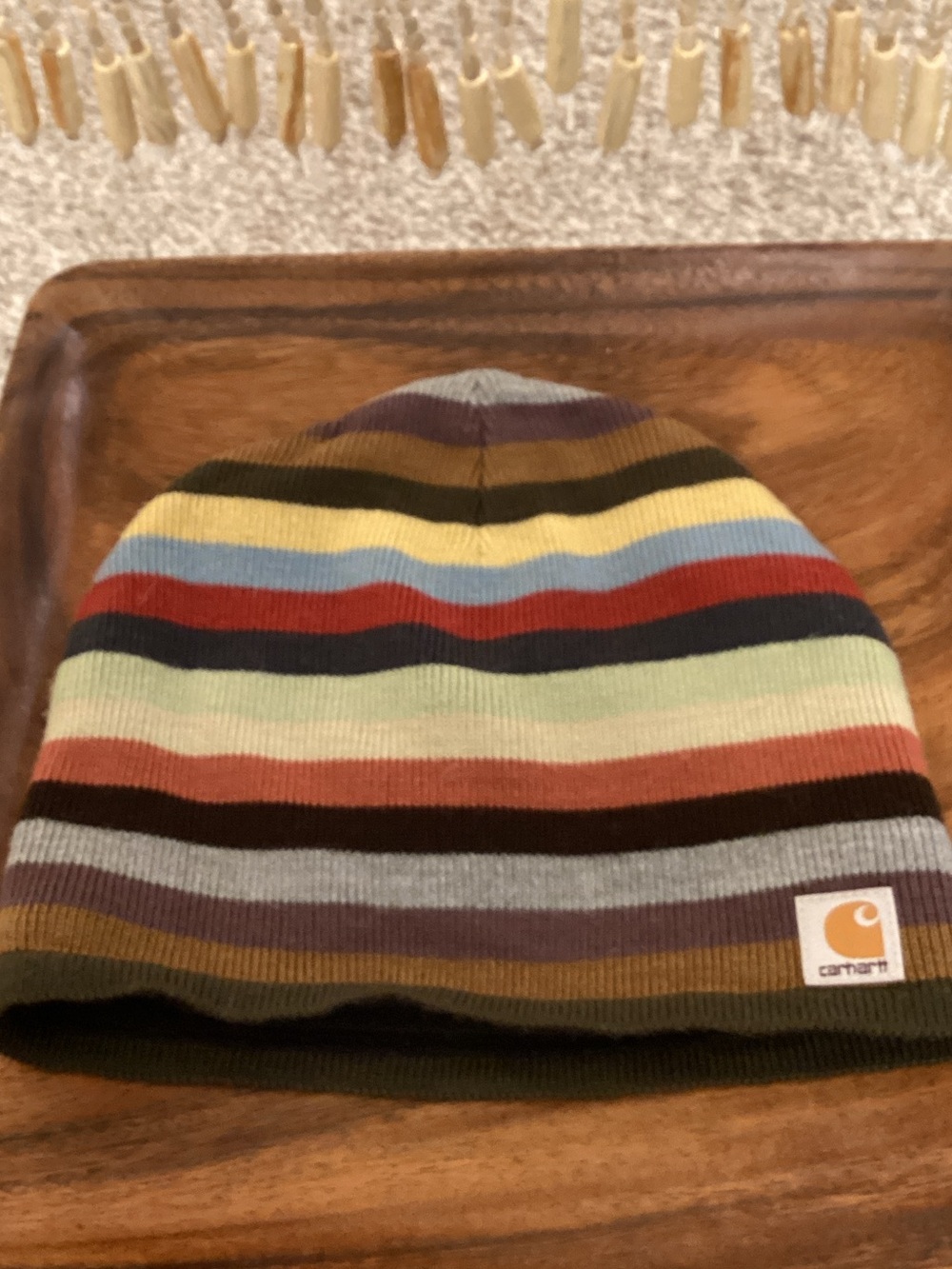 Carhartt Striped Multicolor Rib Knit Beanie - Picture 3 of 6
